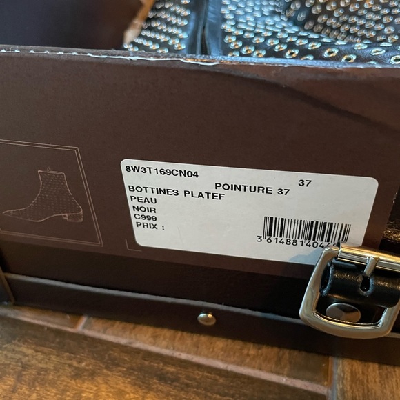 Gorgeous Grommet Studded Alaia Black Leather Boots (37) - Picture 7 of 9